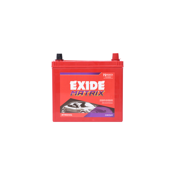 Exide Matrix Series Red MTRED45L 45 AH 12V Four Wheeler Battery